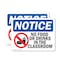 Signmission No Food Or Drinks In The Classroom, 14 in W x Rectangle, Plastic OS-2PACK-NS-P-1014-L-14610 - alternate 1